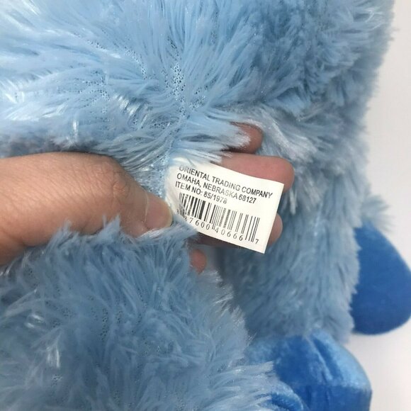 Sky Blue Fluffy Gorilla Chimp Ape Plush Stuffed Animal Soft Toy Medium - Picture 4 of 5